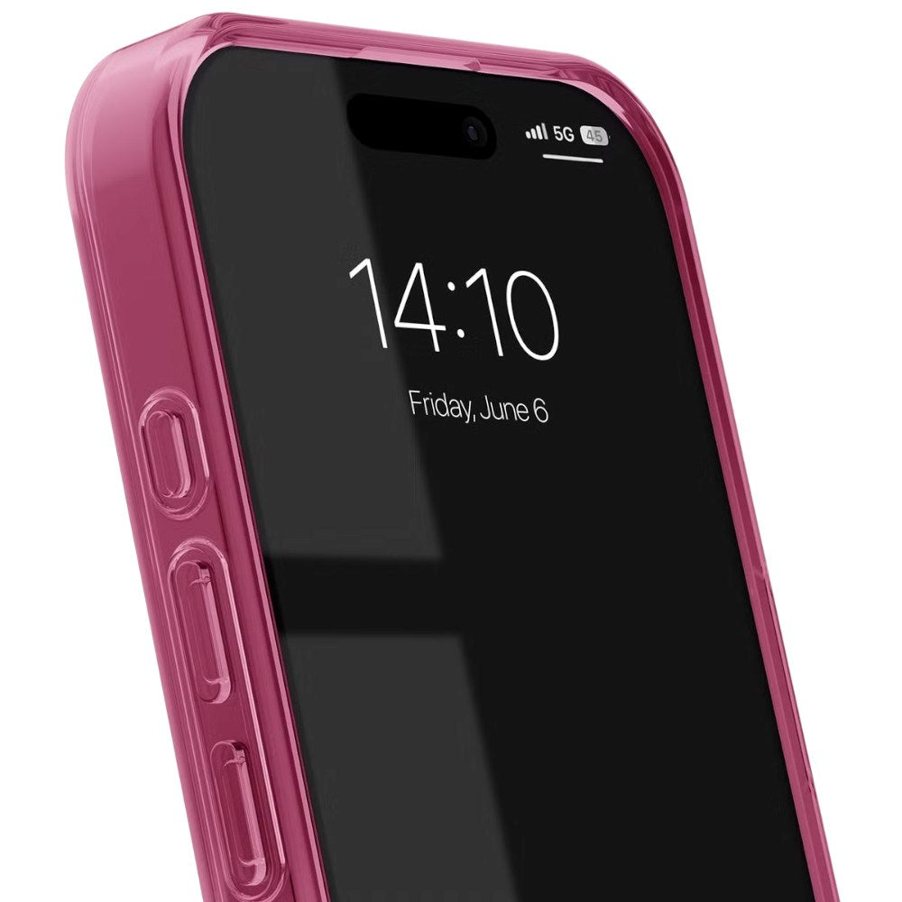 iPhone 16 Pro iDeal Of Sweden Clear Deksel - MagSafe Kompatibel - Cherry Crush