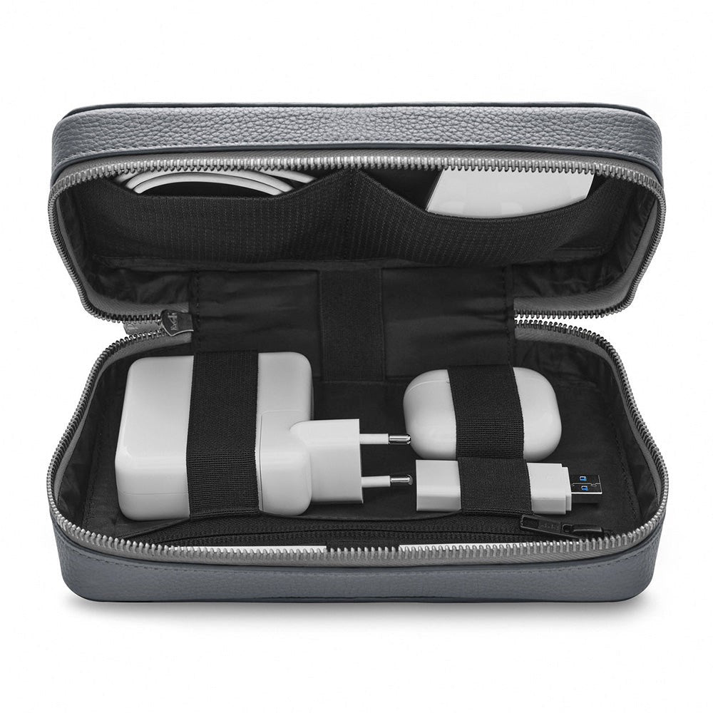 Woolnut Ekte Skinn Tech Oganizer - Grå