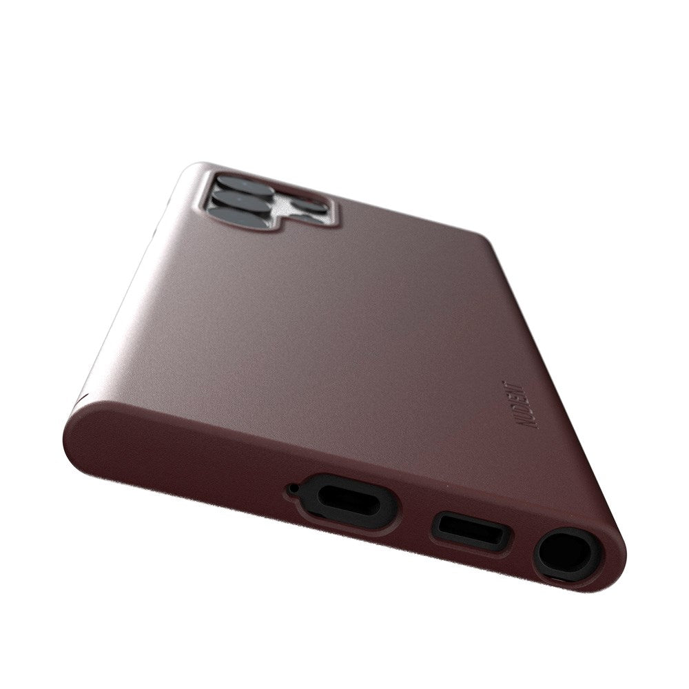 Nudient Thin Case V3 Samsung Galaxy S22 Ultra Deksel - Sangria Red
