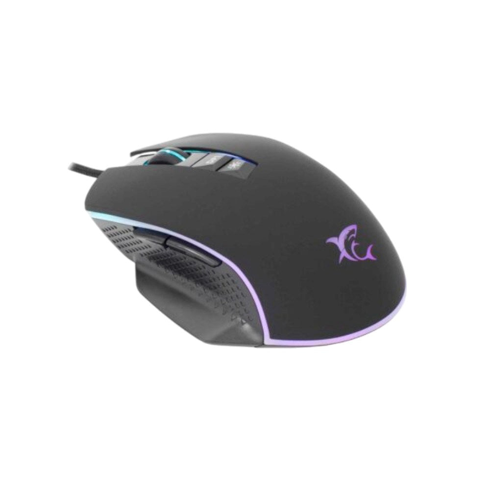 White Shark GARETH Gamingmus 6400 dpi med Innebygd Lys – Svart
