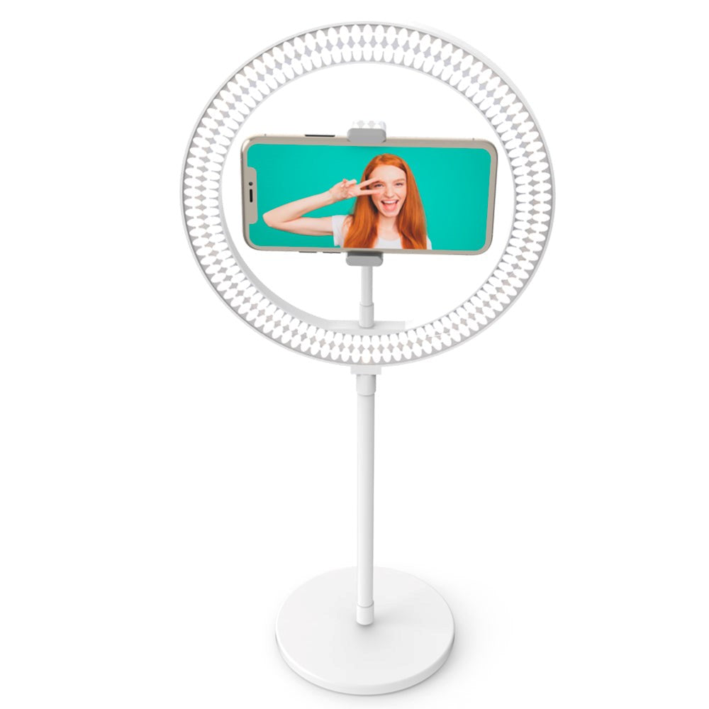 Digipower My Story 10" Ring Light m. Fjernkontroll & Mobilholder - Hvit