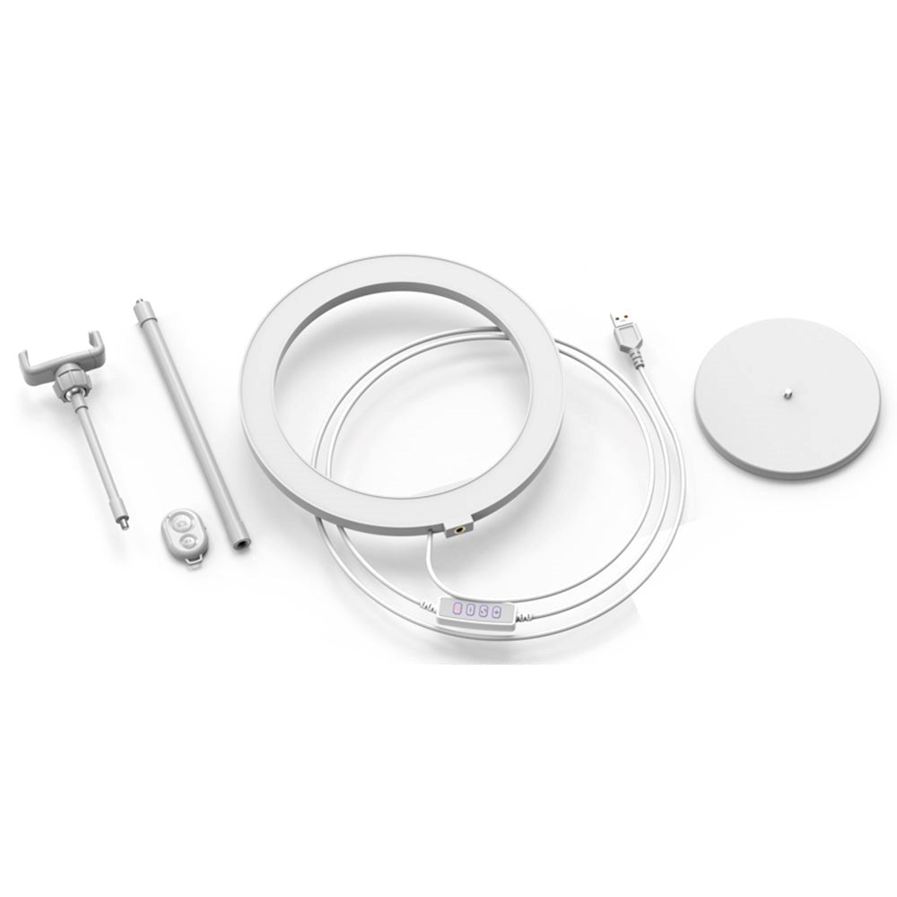 Digipower My Story 10" Ring Light m. Fjernkontroll & Mobilholder - Hvit