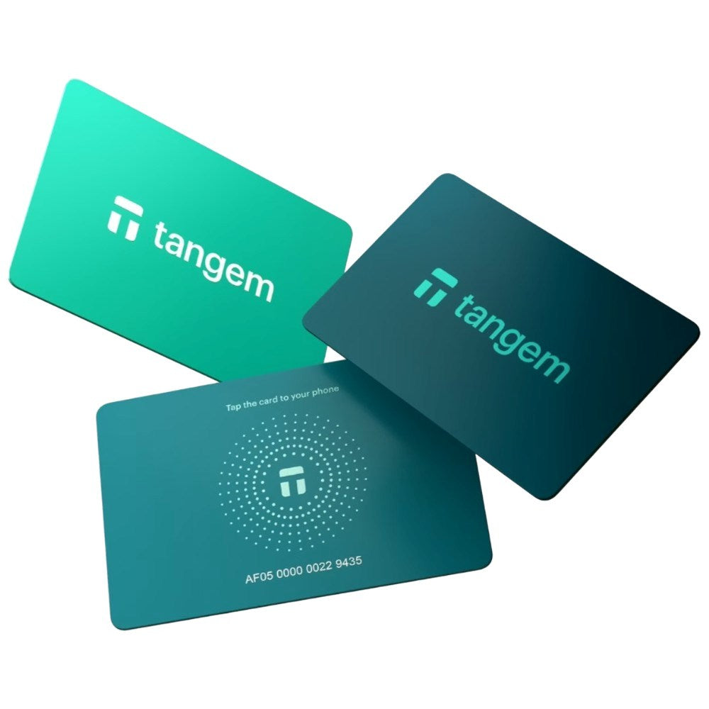 Tangem Wallet Card - 3 stk - Electric Sea