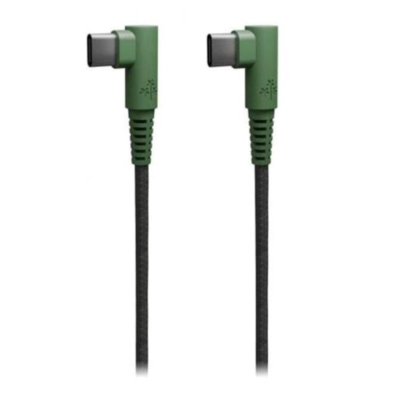 Hune Hiedra USB-C til USB-C Kabel med Vinklet Kontakt - 1,2 m - Grønn