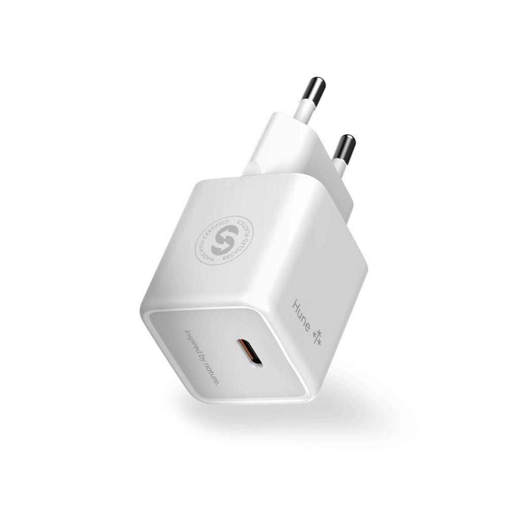 Hune Huron 20W Mini Vegglader med USB-C - Hvit