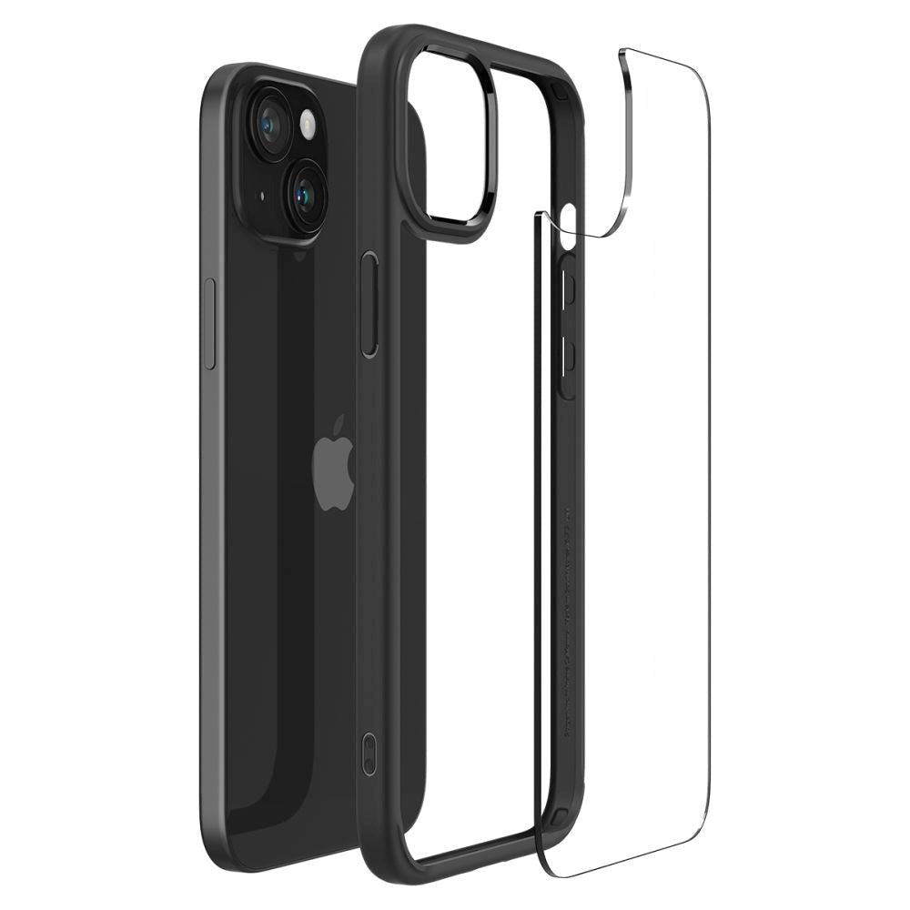 iPhone 15 Plus Spigen Ultra Hybrid Deksel - Gjennomsiktig / Svart