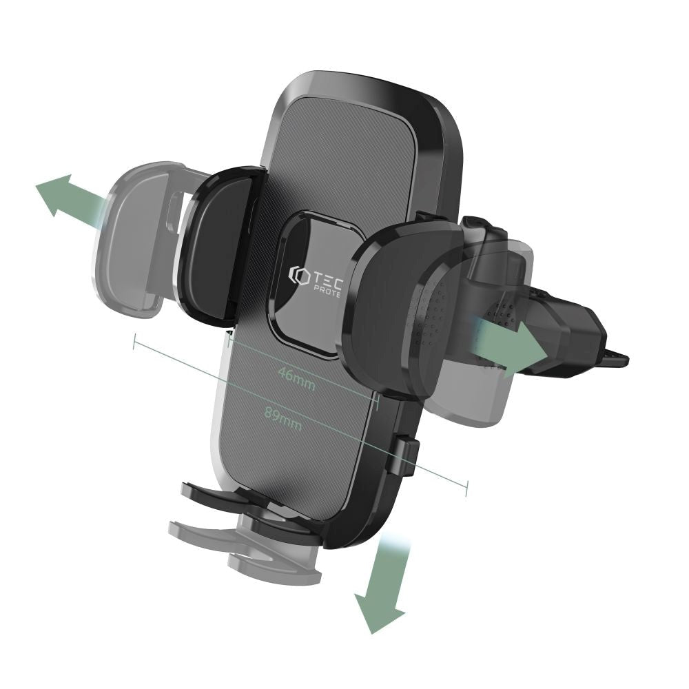 Tech-Protect Universal Mobilholder Til CD-inngang - Max Phone: 55 x 95mm - Svart