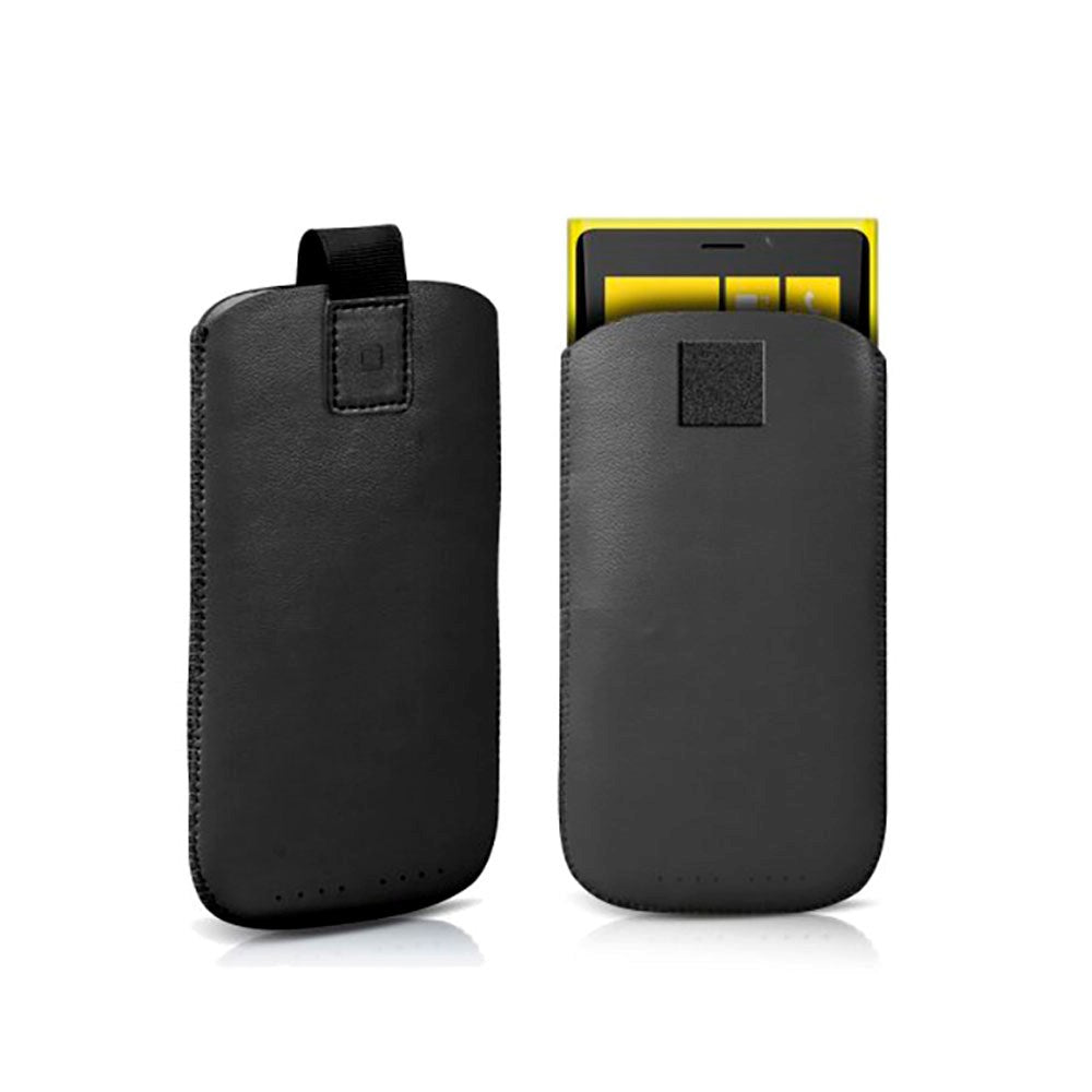 Universal Leather Case SBS - (Maks. Mobil: 116 x 59 mm) - Svart