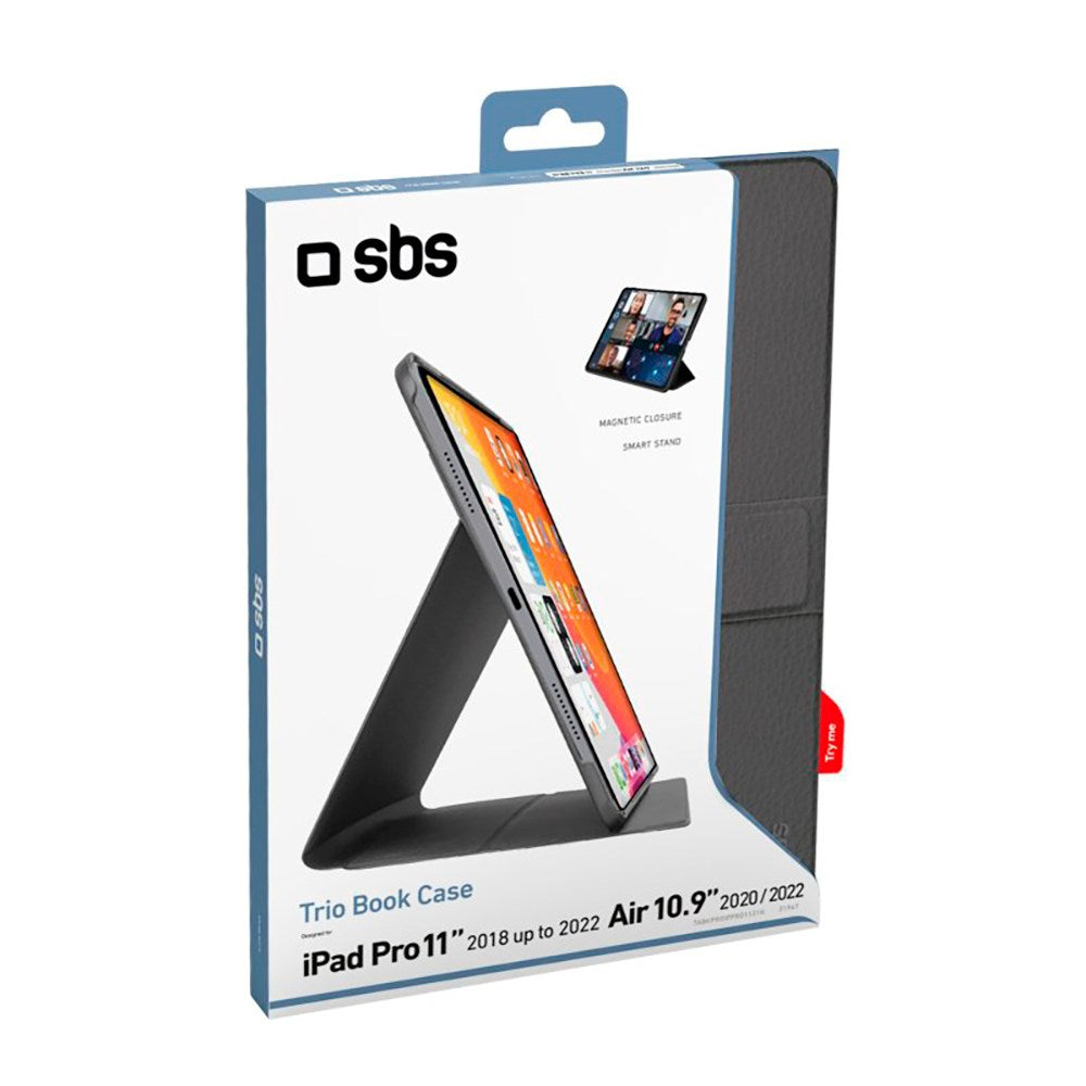 SBS iPad Air 10.9-11" (2025-2020) / Pro 11" (2022-2018) Book Pro Case - Svart