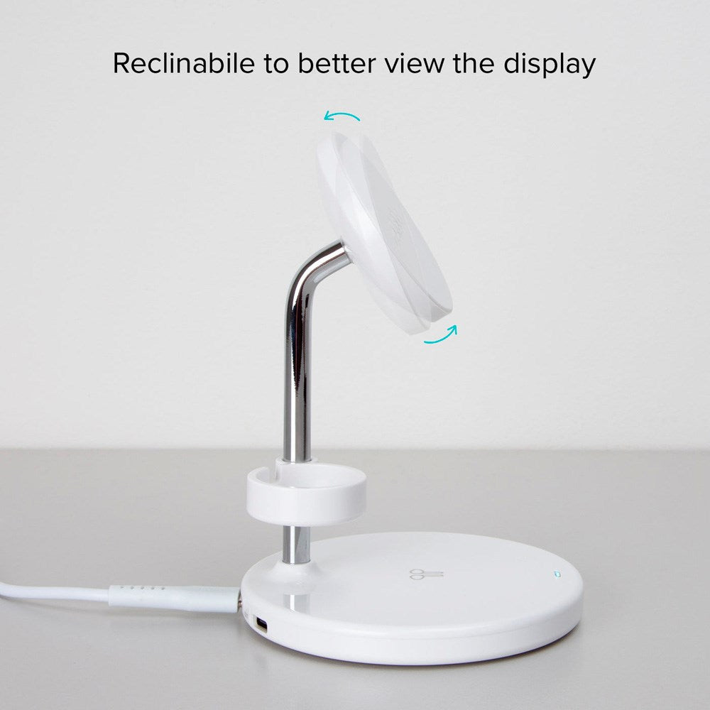 SBS 3-i-1 Magnetisk Trådløs Lader - MagSafe Kompatibel - Hvit