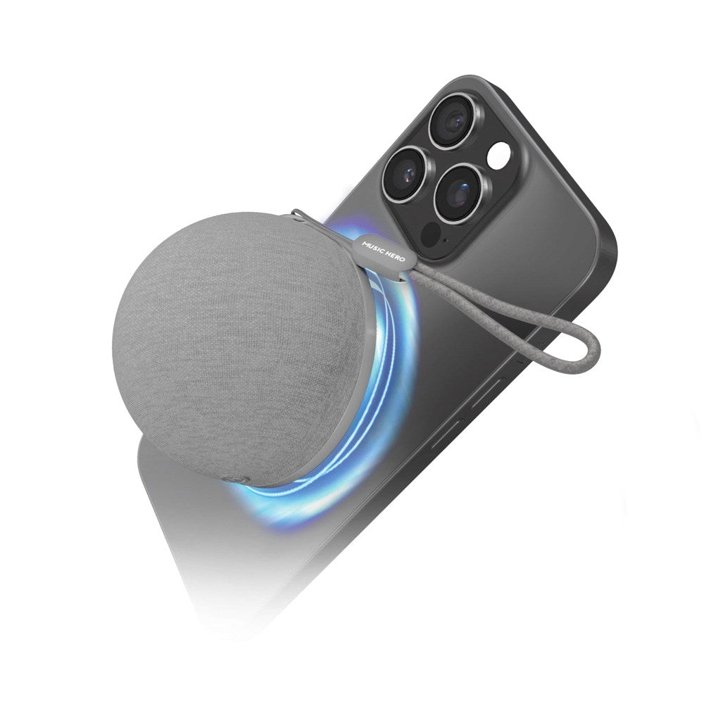 MUSIC HERO Trådløs Høyttaler - MagSafe Kompatibel - Grå