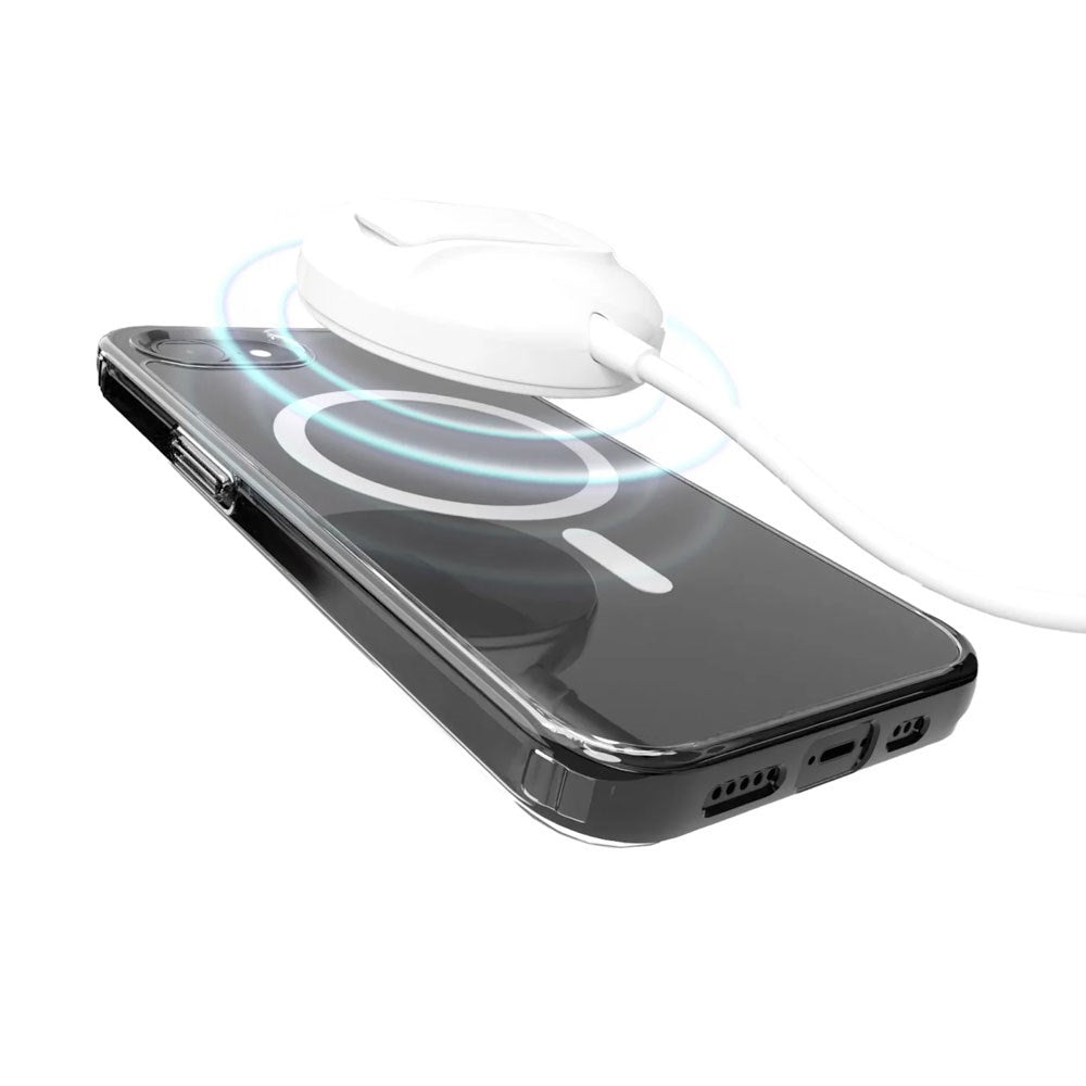 iPhone 17e / 16e PURO LITE MAG Hybrid Deksel - MagSafe Kompatibel - Gjennomsiktig / Hvit