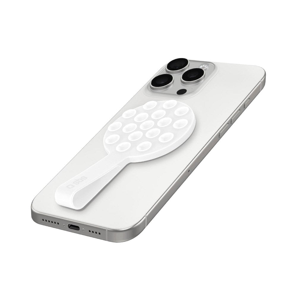 SBS Silikon Sugekopp Mobilholder - MagSafe Kompatibel - Hvit