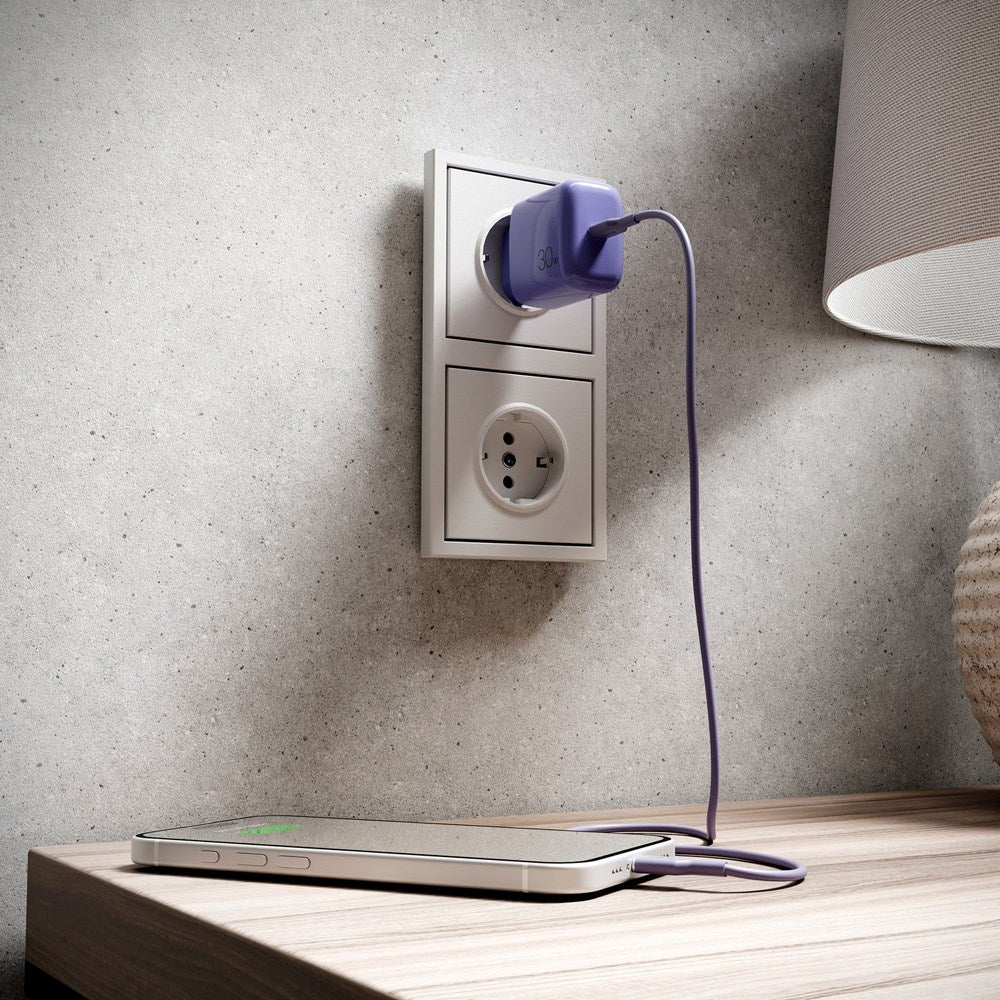 Puro Pro Lite Vegglader 30W med 1 x USB-C & Power Delivery - Lilla