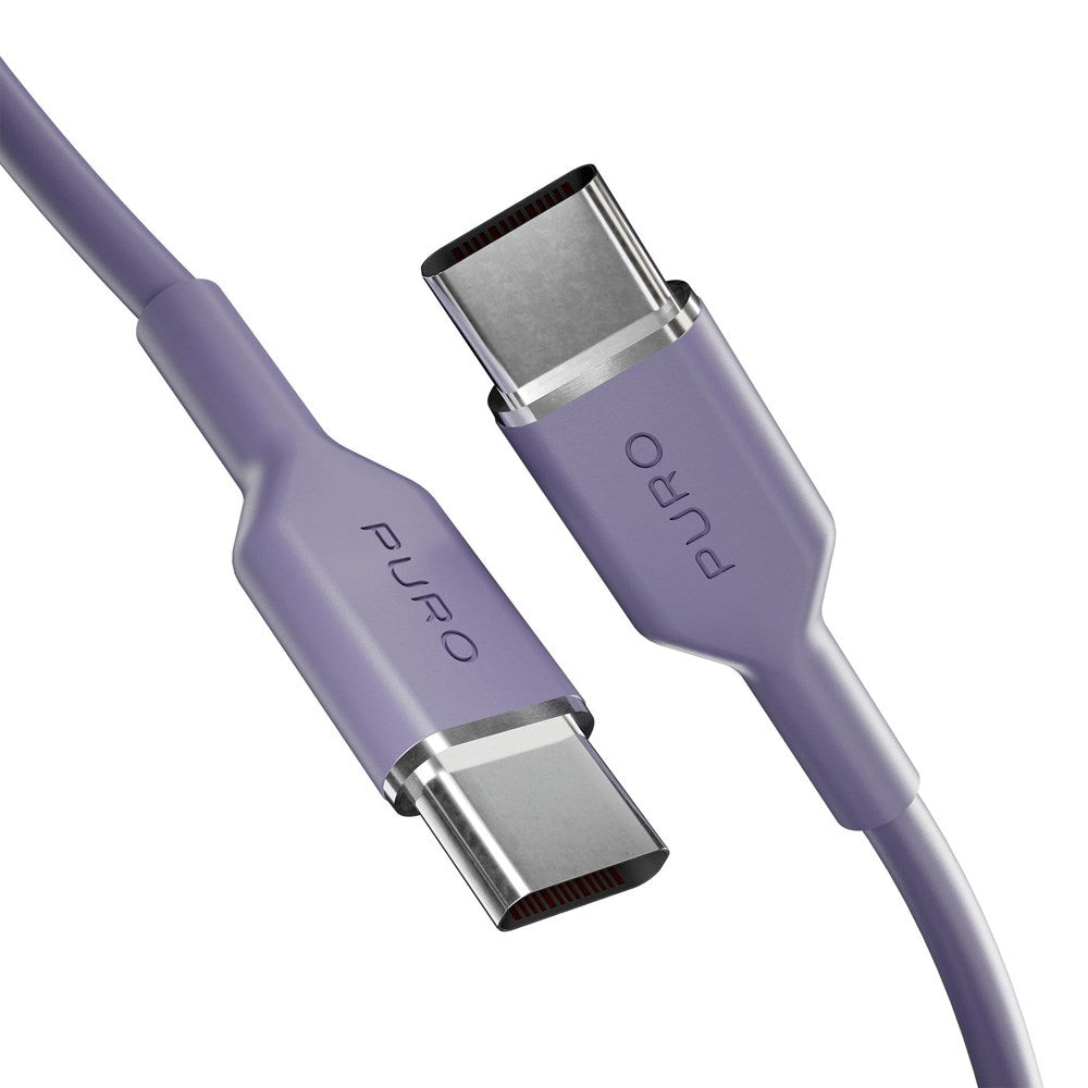 Puro ICON USB-C til USB-C-Kabel med 25W – 1,5m – Lilla