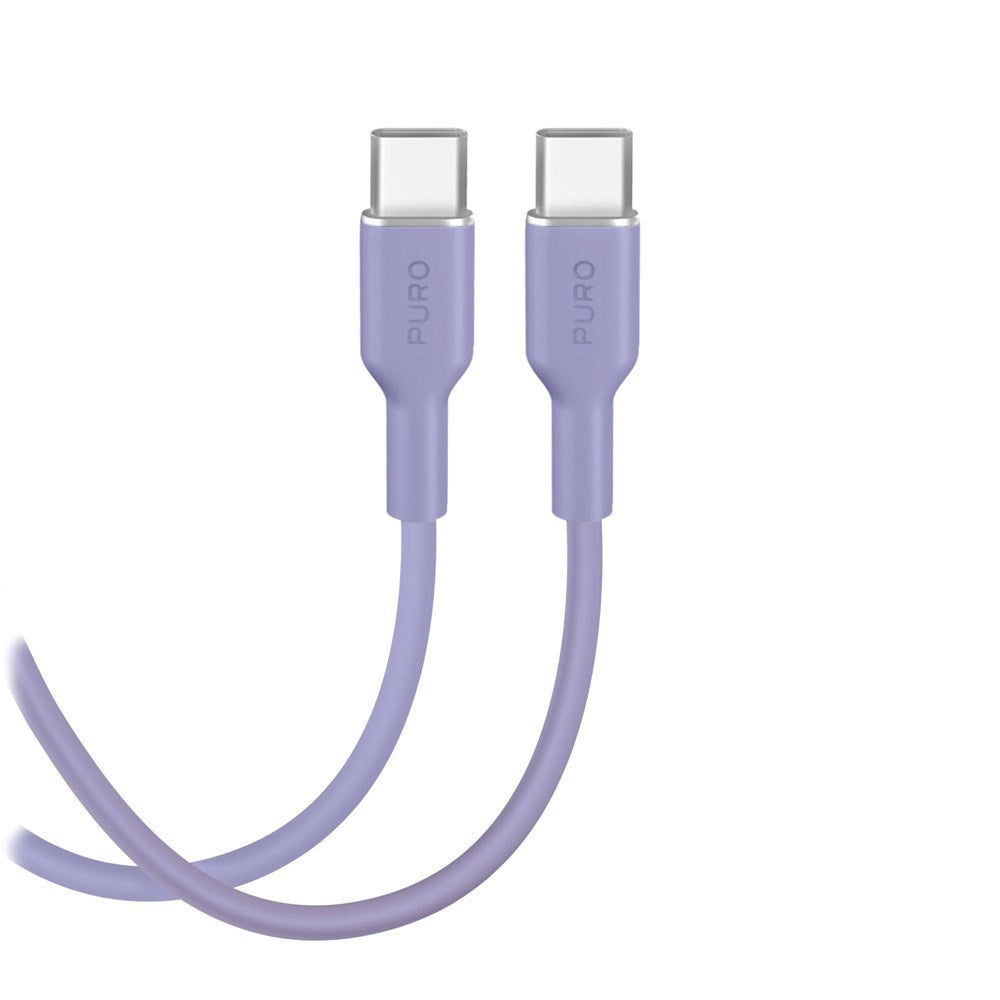 Puro ICON USB-C til USB-C-Kabel med 25W – 1,5m – Lilla