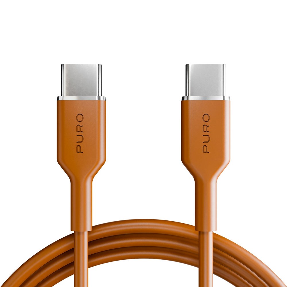 Puro ICON USB-C til USB-C-Kabel med 25W – 1,5m – Oransje