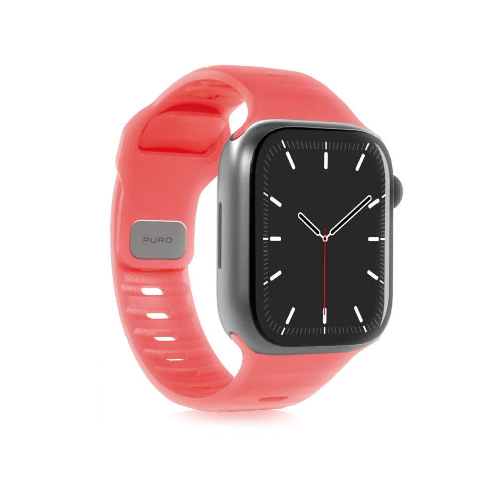 Apple Watch (38/40/SE/41/42mm) Puro GLOW Silikon Klokkerem - Orange