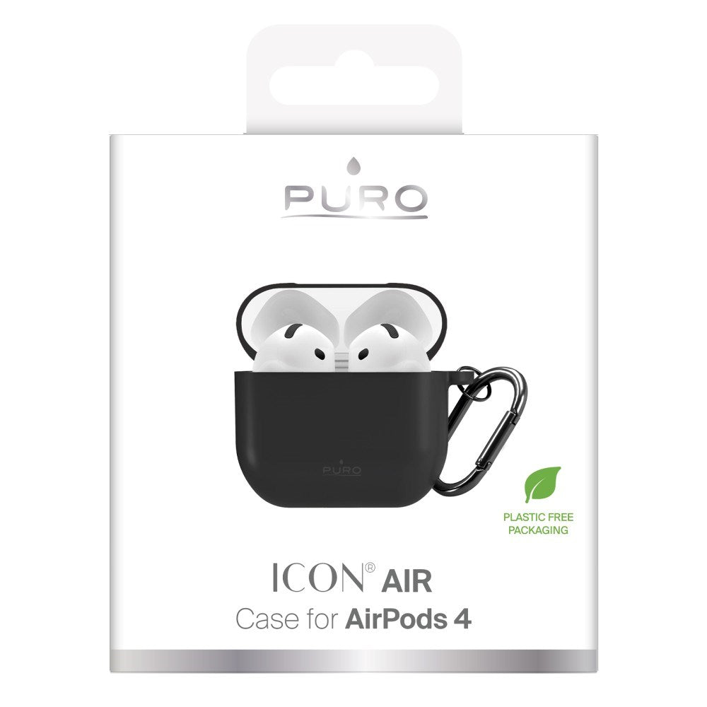 Apple AirPods (4. Gen.) PURO ICON Silikone Deksel - Svart