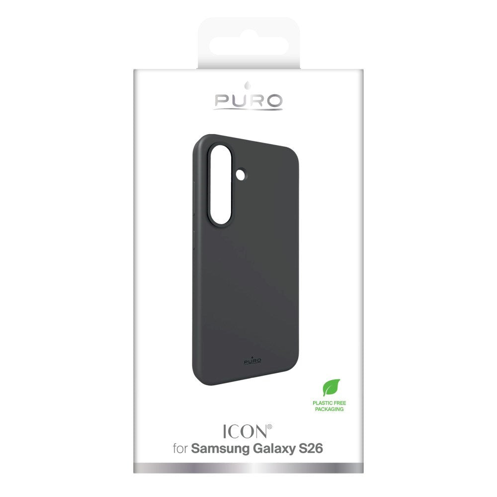 Samsung Galaxy S26 PURO ICON Silikon Deksel – Svart
