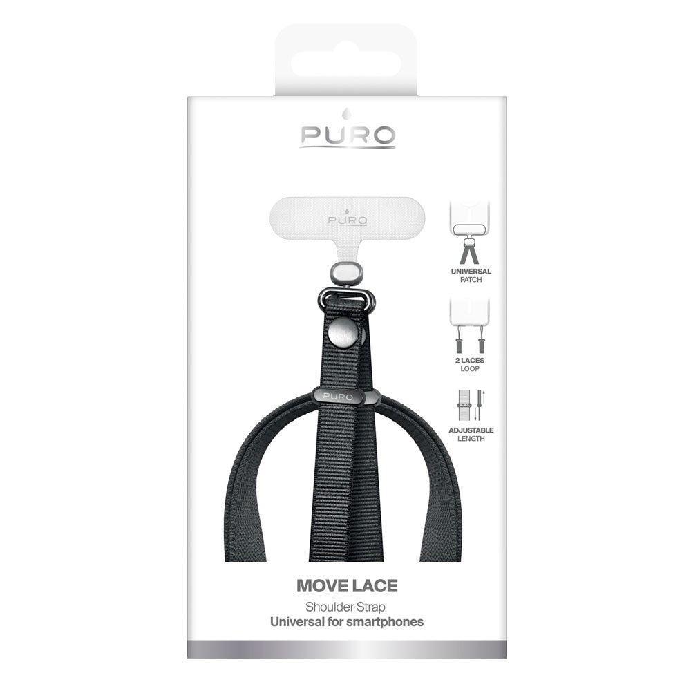 Puro Move Lace Mobile-Stropp med Innsatsplate – Svart