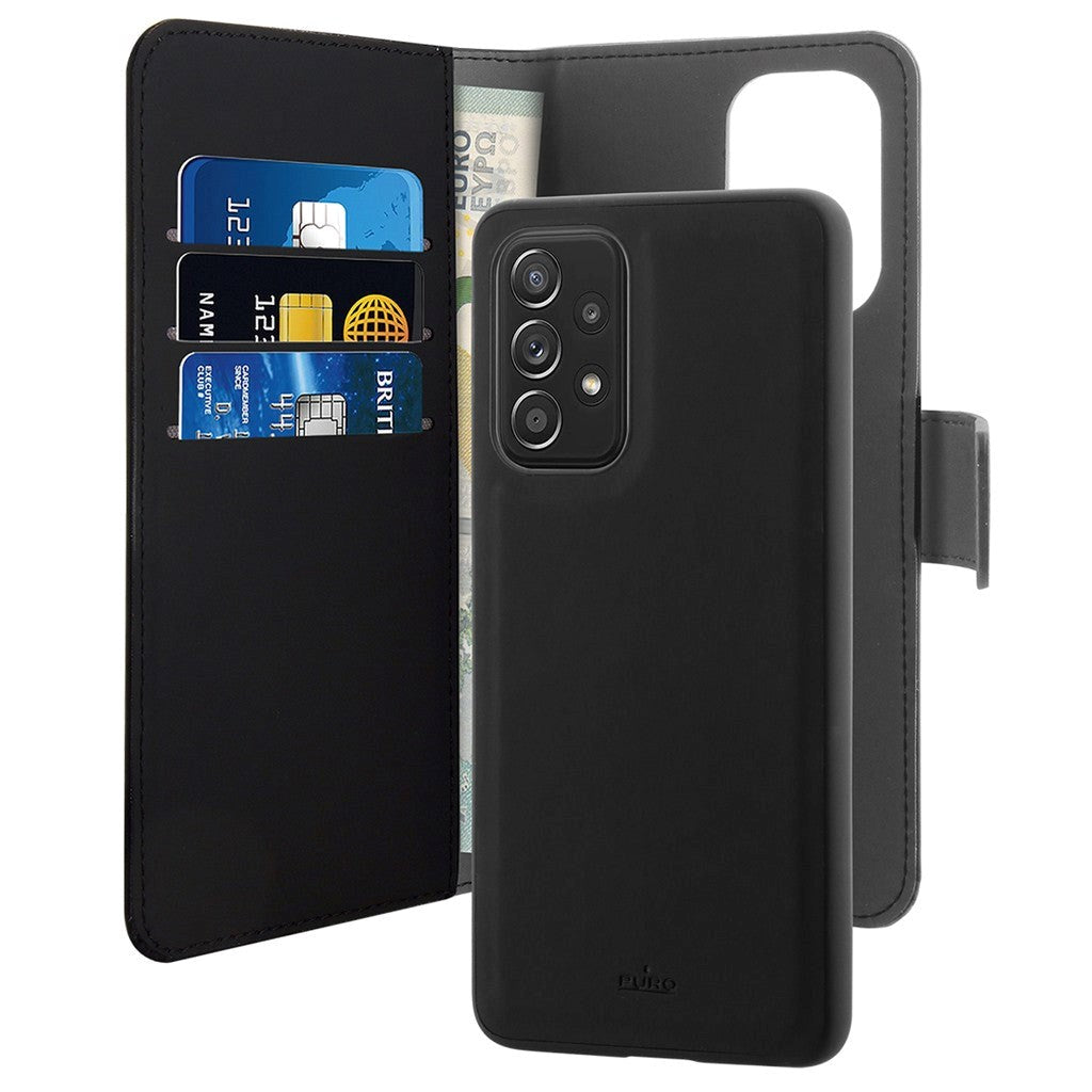 Samsung Galaxy A73 (5G) Puro Wallet Detachable 2-In-1 Deksel - Svart