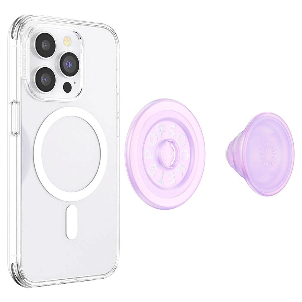 POPSOCKETS PopGrip Opalescent Clear MagSafe- Stativ og Grep
