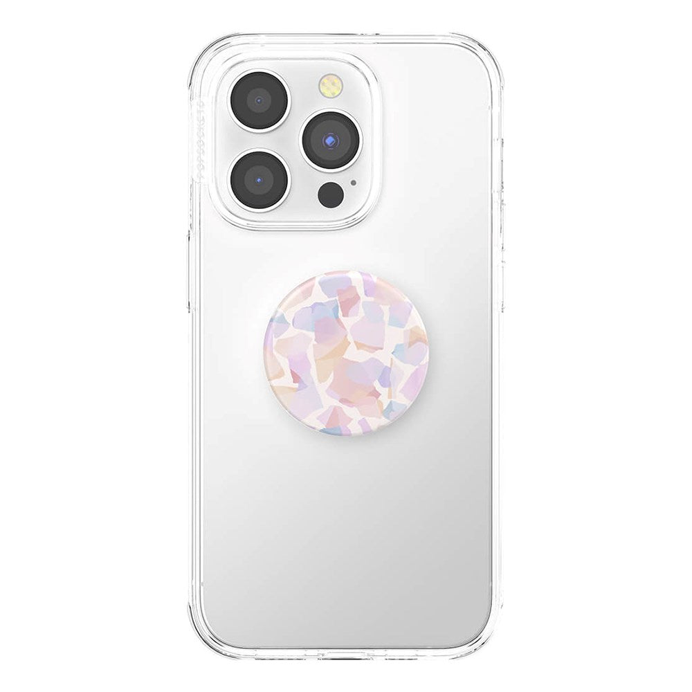 POPSOCKETS PopGrip Original Terrazzo Party Avtagbart Grep med Stativfunksjon - Rosa Mosaikk