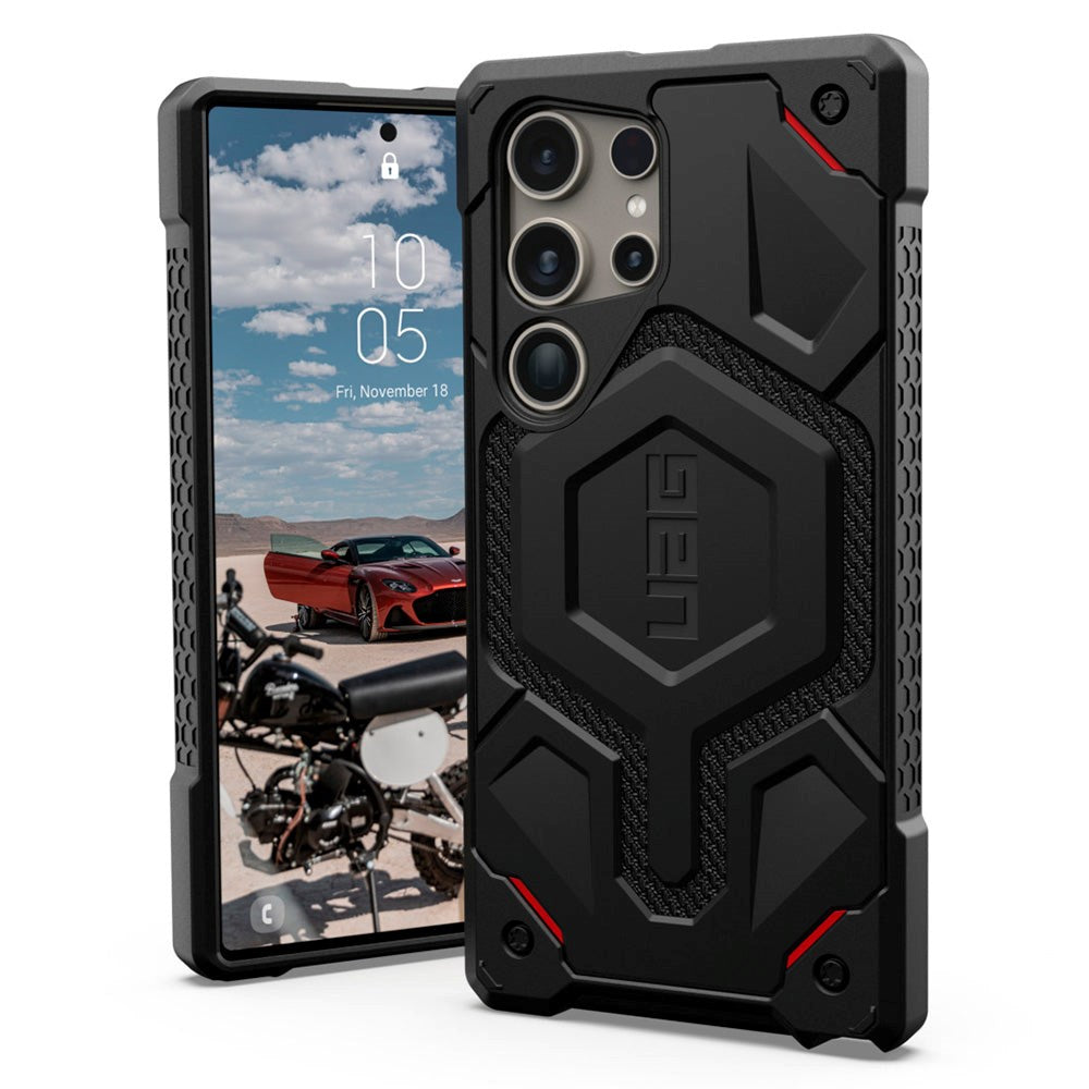 Samsung Galaxy S24 Ultra UAG MONARCH Pro Series Deksel - MagSafe Kompatibel - Kevlar Black