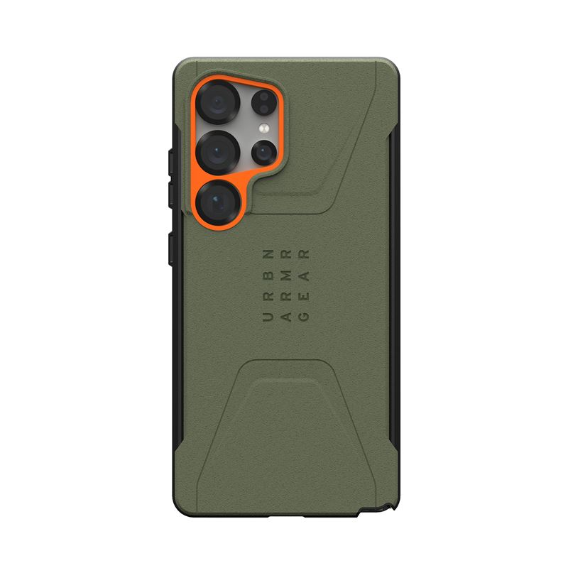 UAG Samsung Galaxy S25 Ultra Civilian Pro Cover - Orange/Grønn