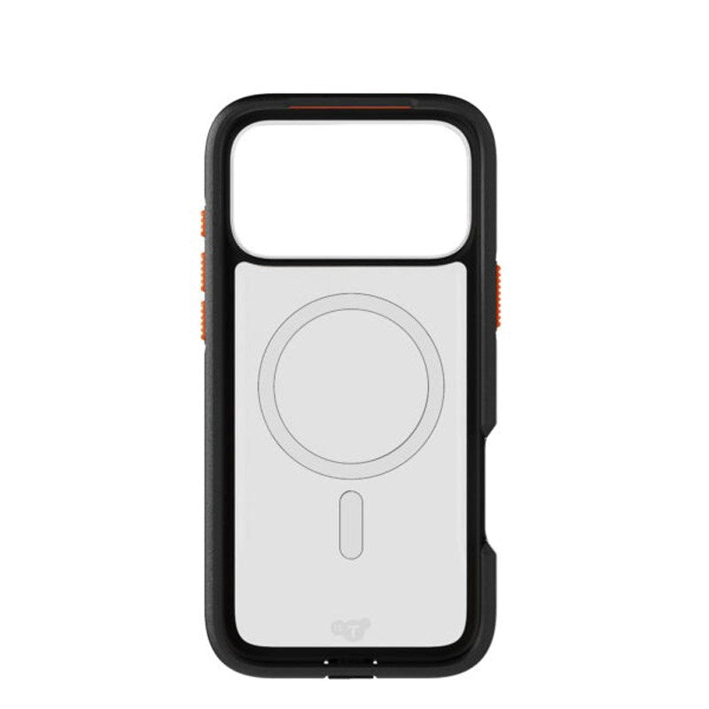 iPhone 17 Pro Max Tech21 EVO Pro Deksel med Stropp - MagSafe Kompatibel - Gjennomsiktig / Svart