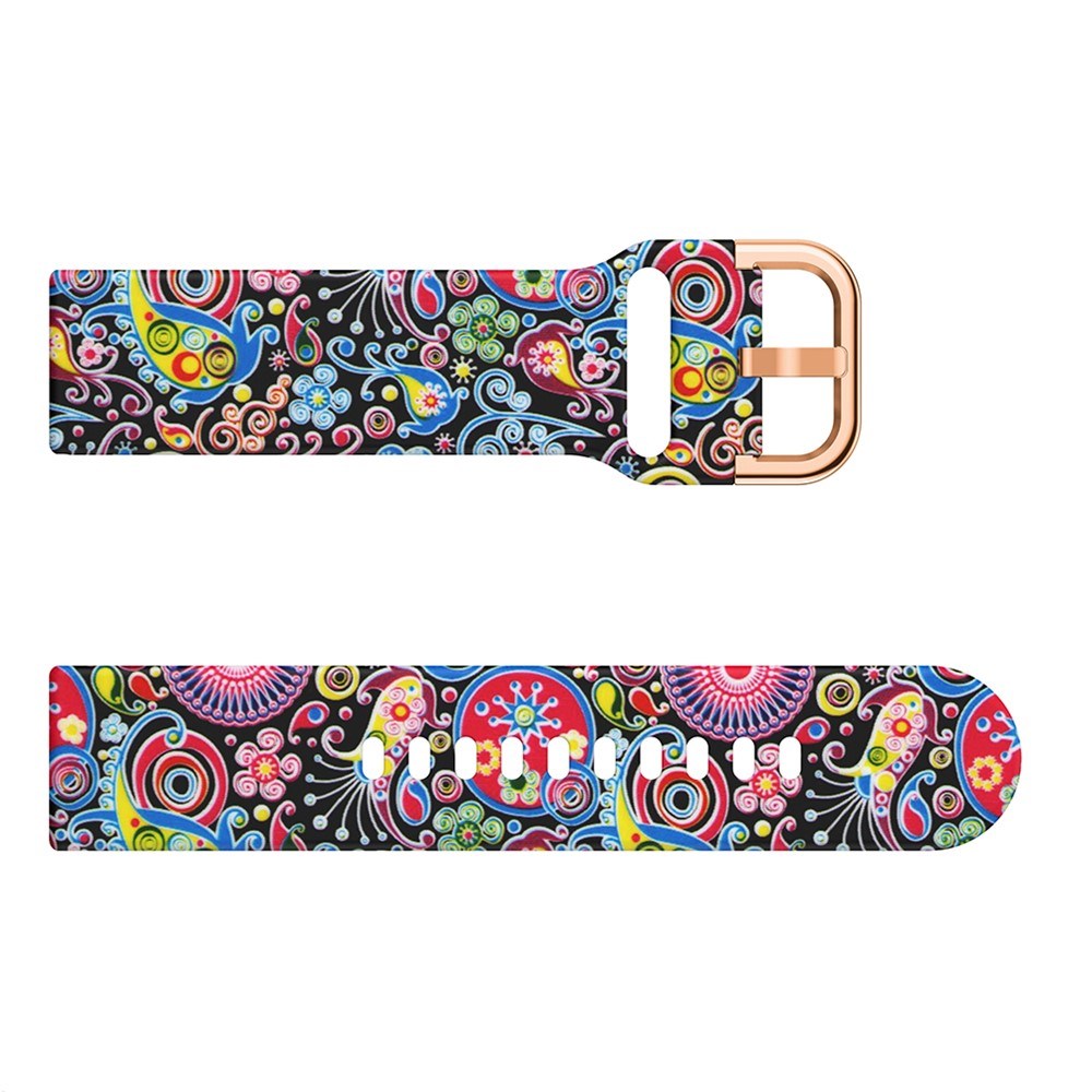EIDERWOOD Universal (20mm) Smartklokke Silikonrem - Paisley-Blomster
