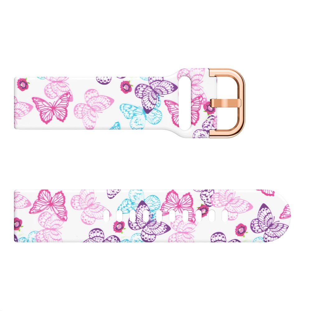 EIDERWOOD Universal (20mm) Smartklokke Silikonrem - Sommerfugler