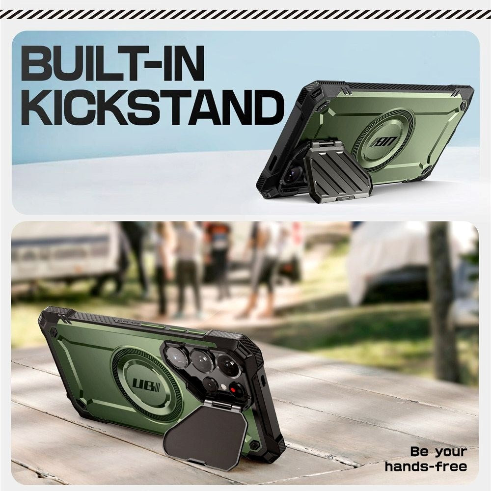 Supcase Unicorn Beetle XT Mag Samsung Galaxy S25 Ultra Deksel - MagSafe Kompatibel - Grønn