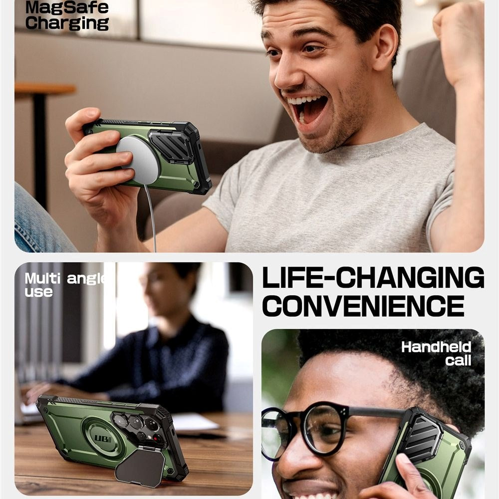 Supcase Unicorn Beetle XT Mag Samsung Galaxy S25 Ultra Deksel - MagSafe Kompatibel - Grønn