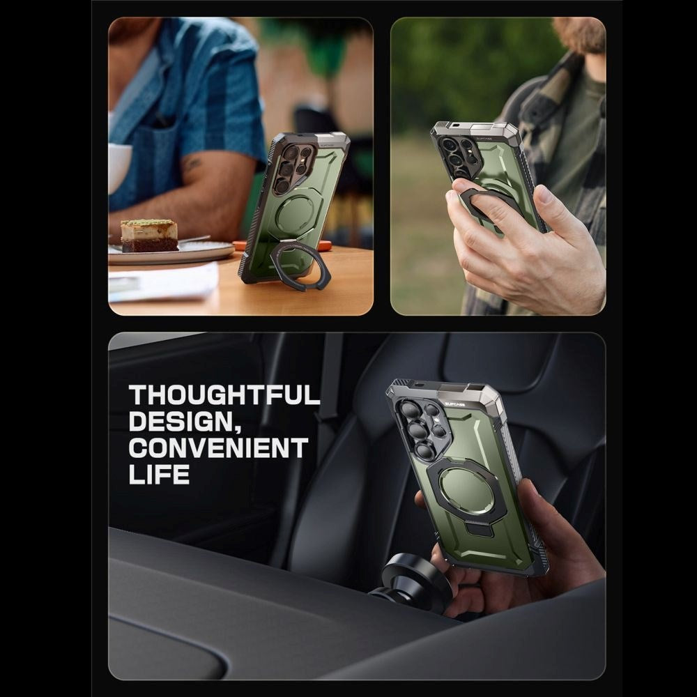 Supcase Unicorn Beetle Grip Samsung Galaxy S25 Ultra Deksel - MagSafe Kompatibel - Grønn