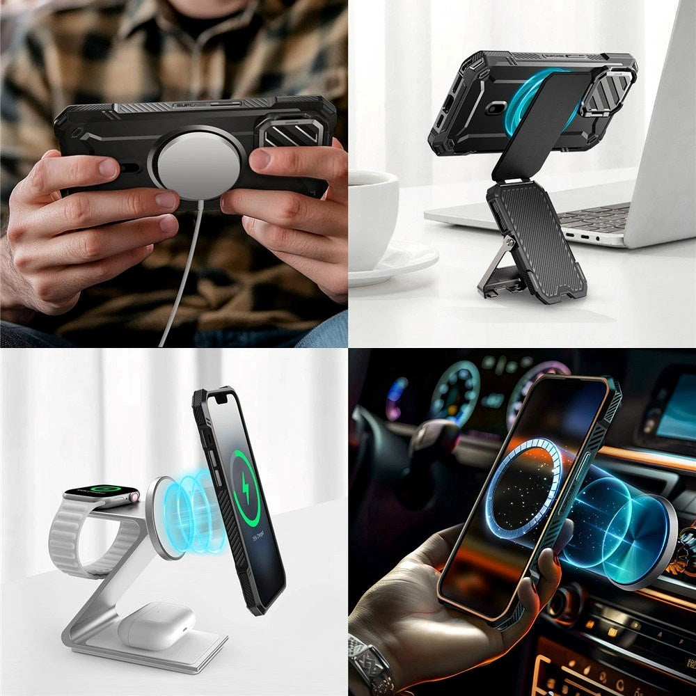 Supcase Unicorn Beetle XT Mag iPhone 16e Deksel - MagSafe Kompatibel - Svart