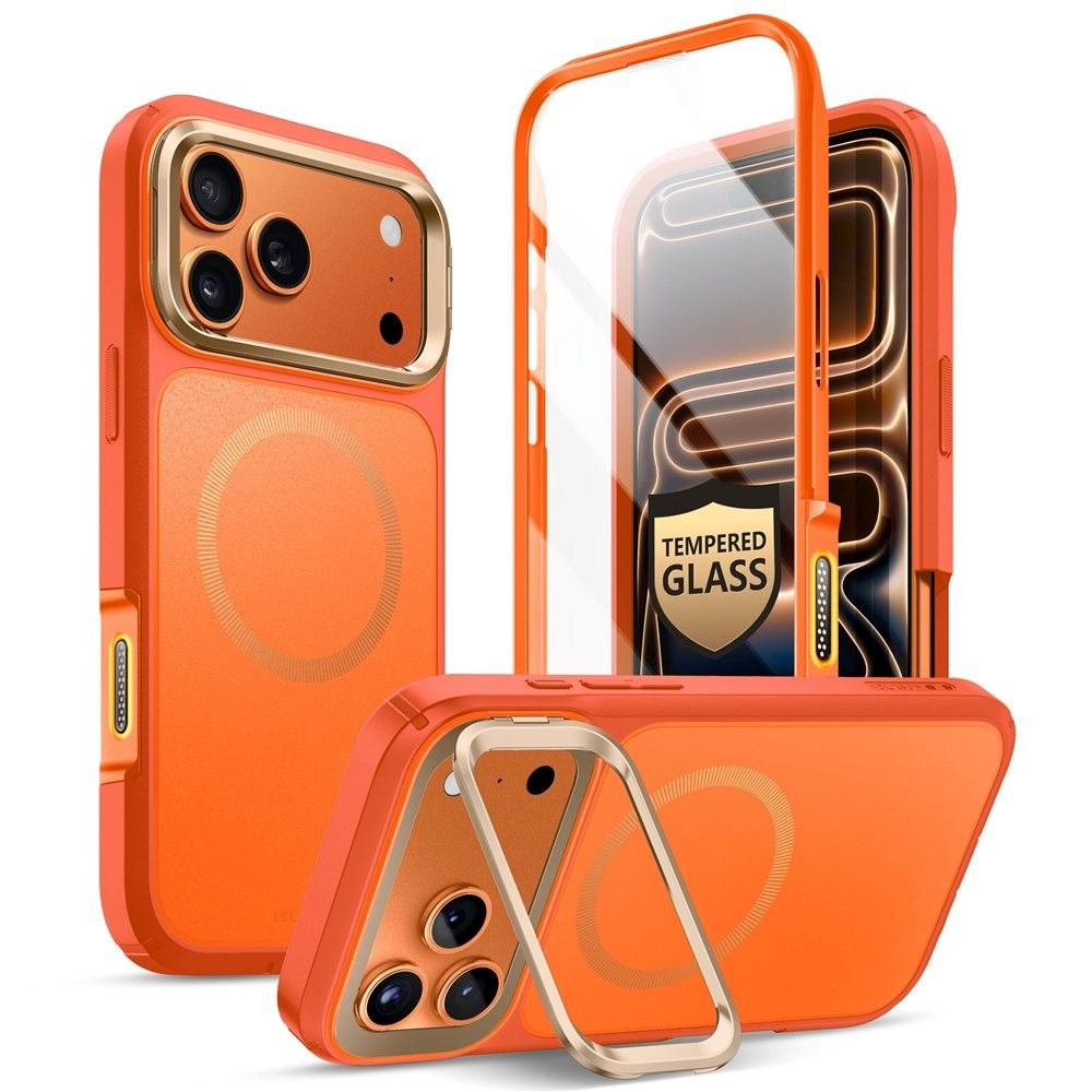 iPhone 17 Pro Max SUPCASE ARES Deksel m. Skjermbeskyttelse – MagSafe Kompatibel – Orange