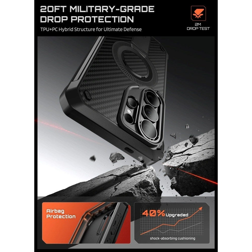 Samsung Galaxy S26 Ultra Supcase Unicorn Beetle Pro Deksel med Skjermbeskytter - MagSafe Kompatibel - Svart