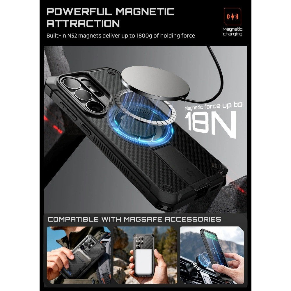Samsung Galaxy S26 Ultra Supcase Unicorn Beetle Pro Deksel med Skjermbeskytter - MagSafe Kompatibel - Svart