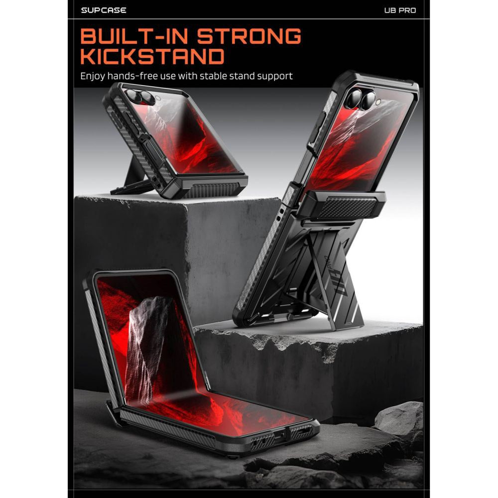Samsung Galaxy Z Flip8 Supcase Unicorn Beetle Pro Deksel m. Kickstand - Svart