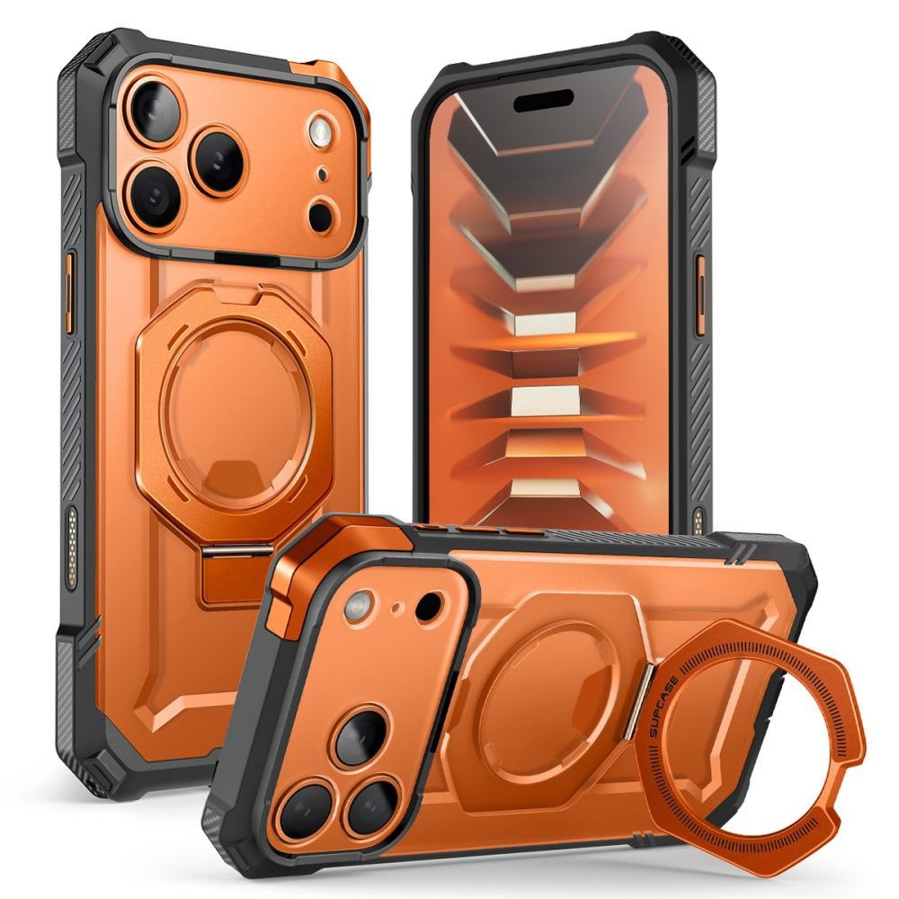 iPhone 18 Pro / 17 Pro Supcase UB Grip Mag Deksel - MagSafe Kompatibel - Oransje