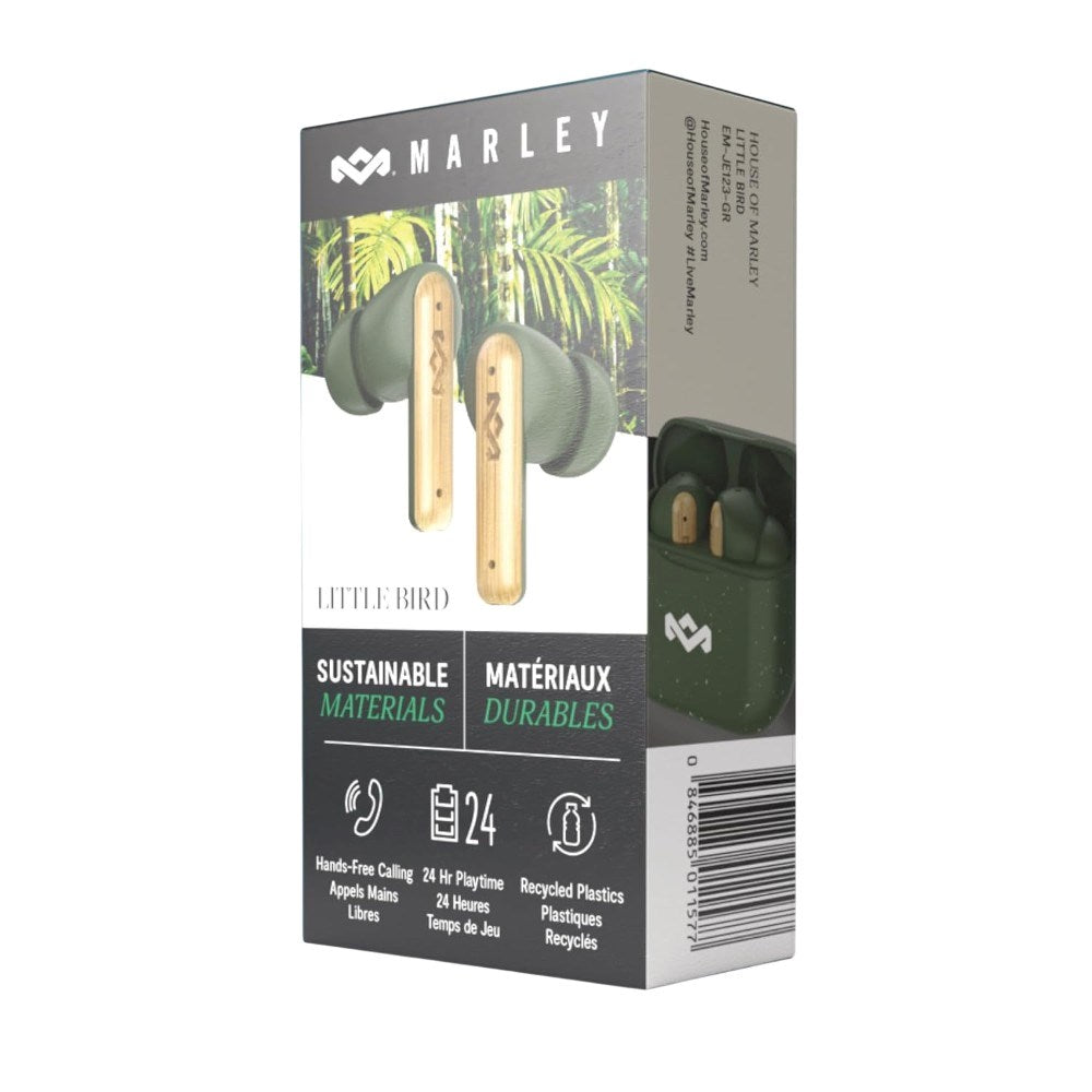 House of Marley Little Bird True Wireless In-Ear Hodetelefoner - Grønn