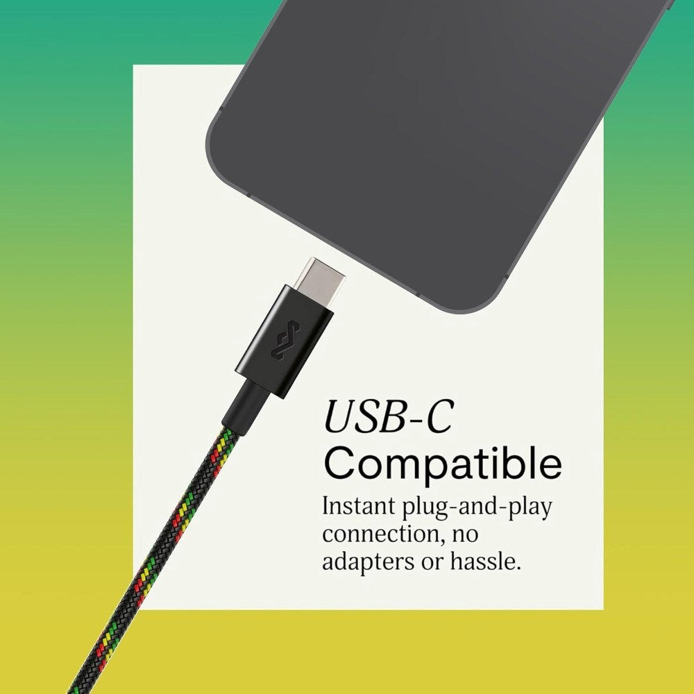 House of Marley Smile Jamaica USB-C In-Ear Hodetelefoner - Rasta