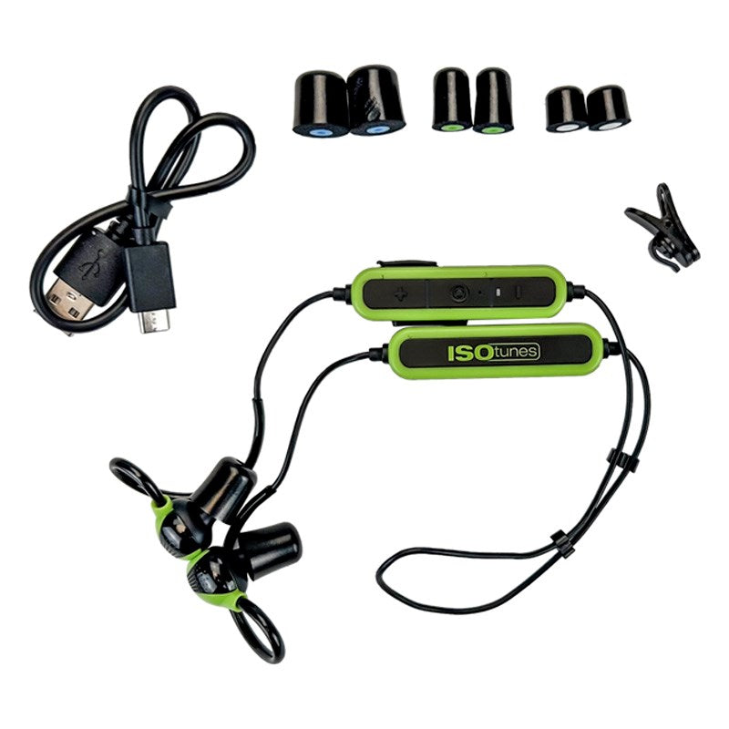 ISOtunes PRO Aware 2.0 Støydempende Hørselvern m. Bluetooth – EN352 - Svart / Grønn