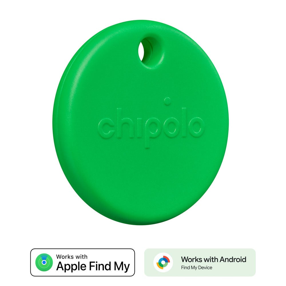 Chipolo POP Bluetooth GPS Tracker - Kompatibel med Apple Find My & Google's Find My Device - Grønn