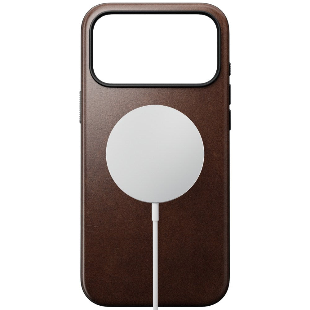 iPhone 18 Pro Nomad Modern Horween Leather Case - MagSafe Kompatibel - Rustic Brown