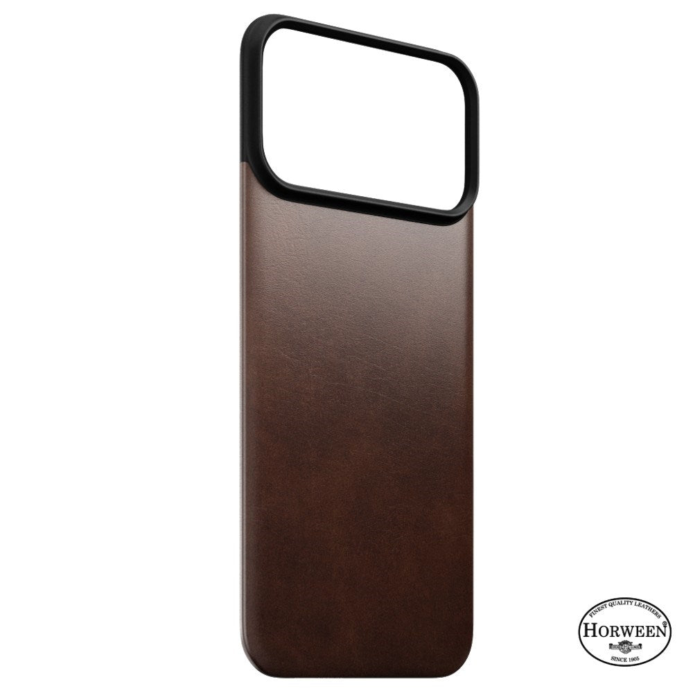 iPhone 18 Pro Nomad Magnetic Horween Leather Back Case - MagSafe Kompatibel - Rustic Brown