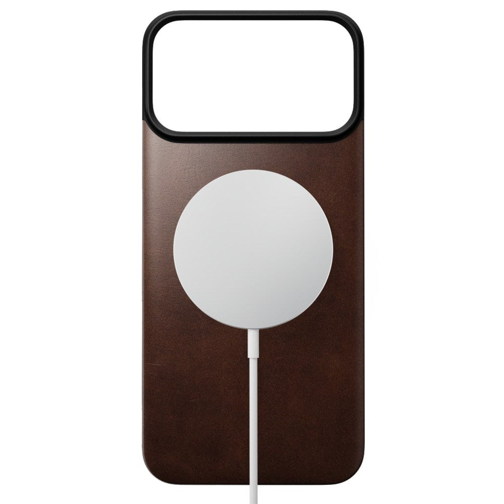 iPhone 18 Pro Nomad Magnetic Horween Leather Back Case - MagSafe Kompatibel - Rustic Brown