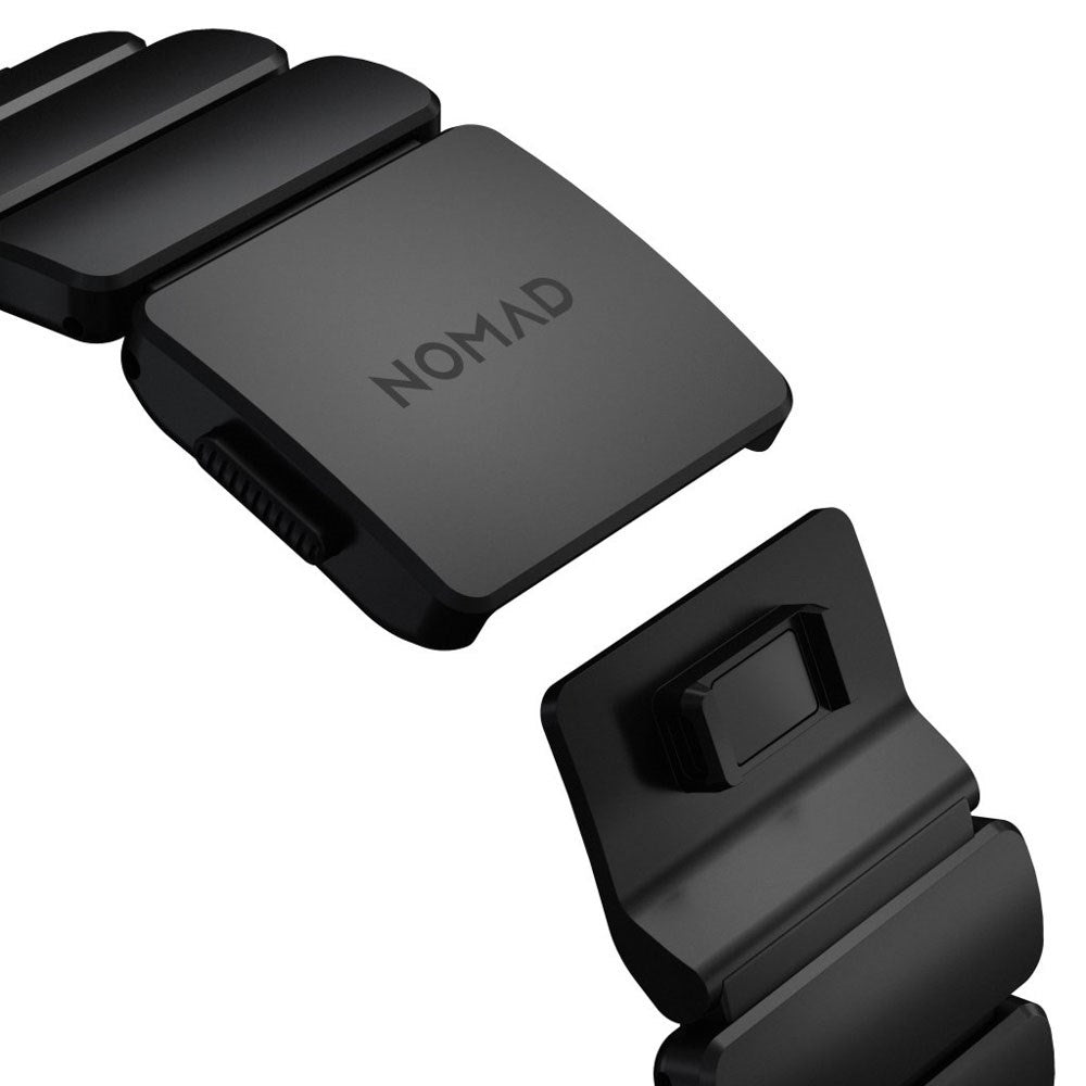Apple Watch (42 / 44 / SE / 45 / 46 / 49mm) Nomad Stratos Band - Black Titanium - Black